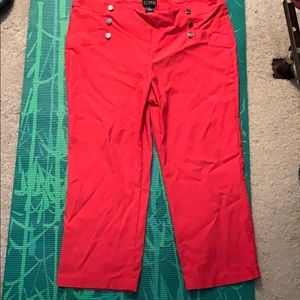 Coral/red pants